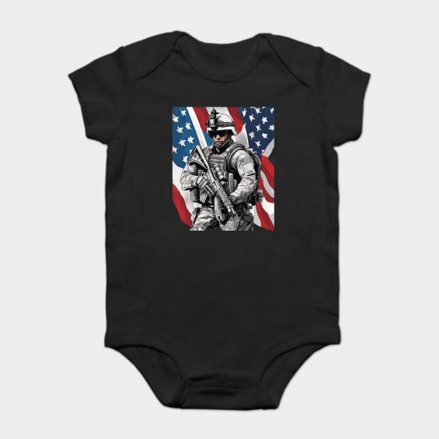 United States Army Special Forces Baby Bodysuit by animegirlnft